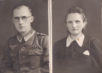 Strýc Karel Hlubek a jeho žena, cca 1944