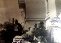 Jan Maryška (on the right) at the ceremonial opening of the school in Český Krumlov on August 25, 1929