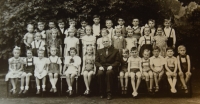 Čeněk Novotný and his pupils in Svítkov, 1939-1942