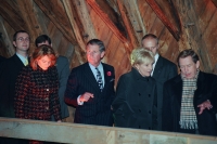 Eva Jiřičná with Prince Charles and Václav Havel