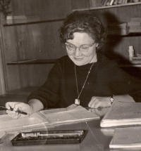 The picture from the 1960s shows Božena Kršková as a judge