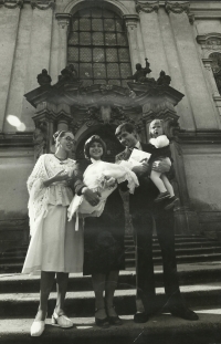 Marián Hošek, daughter Ludmila’s christening, 1978