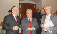 Werner Pohnitzer (vlevo) na firemním setkání Waldvierlter Sparkasse 