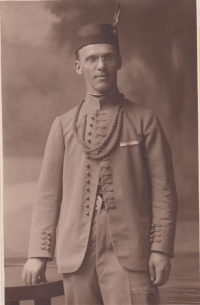 Father of the witness in Sokol costume, 1926