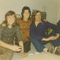 Brother Josef, Jan Kaplický and their French friend, 1969