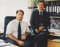 Cousins Ernst and Herbert Pollmann in 1997, when they took over the management of the company Pollmann