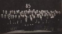Podhoran choir celebrating 85 years of its existence, Holešov 1946