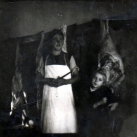 Aloisie Lukášová with her brother Stanislav, Moravičany 1946