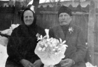 Josef Hlubek's grandparents Marie and Alois celebrate their wedding anniversary