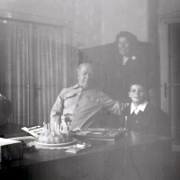 With daughter Růžena and grandson Jan