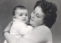 M. Mráčková with her first son