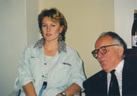 Magdalena Westman with her father Alfred Kocáb, 1992	