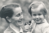 Magdalena Westman with her mother, 1960	