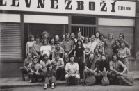 With friends in Třebíč, late 1970s