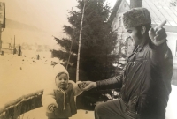 A witness with his younger son Libor in the Krkonoše Mountains
