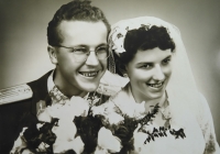 Vlasta Forejtová's wedding photo, 1956