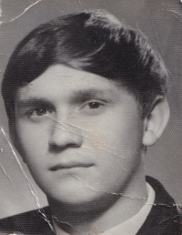 Štěpán Bittner on his high school graduation photograph. 1966