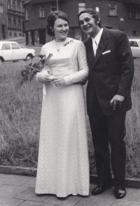 The newlyweds, Mrs. and Mr. Bittner. 7th July of 1973