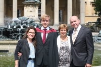 Marián Hošek at youngest son Benedikt’s graduation ceremony in Bristol