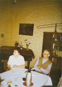 Milan's parents, František and Emilie Mátl. 1987