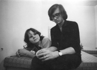 With his wife in Liberec, 1975