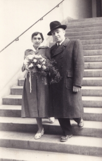 Wedding with Josef Smetana, 1953