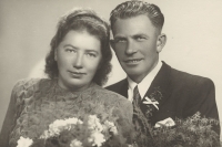 Wedding of František Kalous and Jarmila Keprtová, 1946