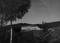 The new school in Újezd near Valašské Klobouky in 1956