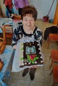 Své 80. narozeniny oslavila Marie Loučková na Sv. Hostýně, 2015