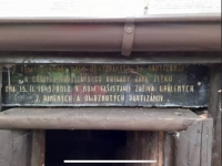 Memorial plaque above the bunker on Jankovo vršok, in which seven partisans were burned on February 13, 1945