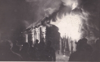 Barn fire in 1957
