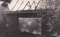 Barn fire in 1957