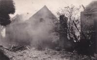 The aftermath of the fire in 1957