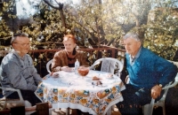 Easter reunion of the three Geryk siblings, right to left: Milan, Dagmar and Radomír