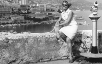 Erna Machová in San Remo, Italy. 1969