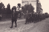 Trutnov fire brigade. In the foreground father Antonín, behind him grandfather Hugo