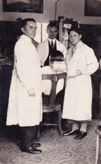 Father Antonín as a hairdresser´s apprentice, turn of the 1920s and 1930s