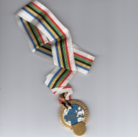 Bronzová medaile Dany Beldové, provdané Spálenské, z mistrovství světa 1975