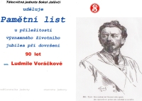 Commemorative certificate from Sokol, 2022