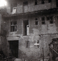 Brno-Židenice po bombardování, 1944