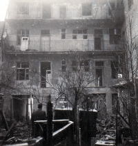 Brno-Židenice po bombardování, 1944