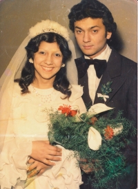 Svatební fotografie Zdeny a Alexandra Grundziových, 1980