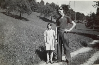 In Switzerland with the son from the host family in the year 1946 
