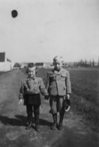 Zdeněk Štěpán with a friend, 1943 - 1944