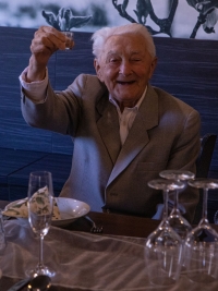 Antonín Ondroušek at the celebration of his one-hundredth birthday, February 2022 