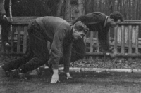 Václav Bečvárovský (vlevo) během tréninku v roce 1953 