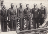 Czechoslovak military representatives with decorated pilots