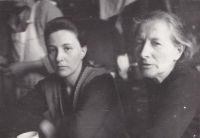 Miloslava Tulachová with her mother, 50. léta