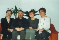 Marta Pechová with her husband Pavel and daughters Martina and Pavlína in 1996