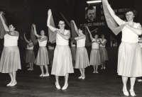 Rehearsing for the 1980 Spartakiada, Jarmila on the right